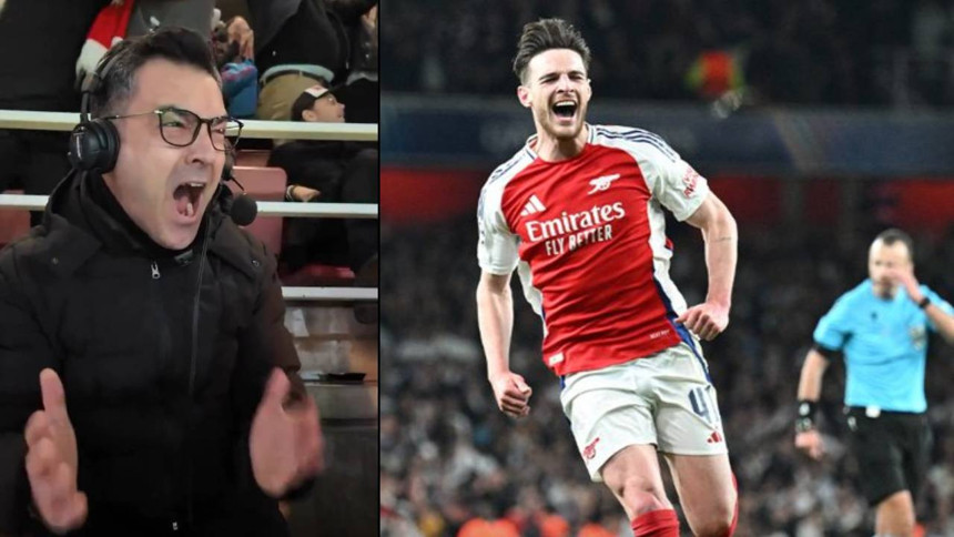 Spiker Özkan Öztürk Declan Rice’ın Real Madrid’e attığı frikik golünde kendinden geçti