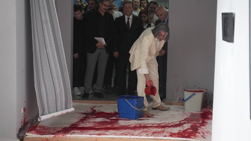 Atatürk Üniversitesi Güzel Sanatlar Fakültesi öğrencilerinden "Gazze: Bir Soykırım Anatomisi" sergisi