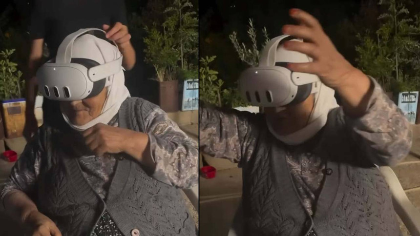 Muğlalı Hafize teyzenin sanal gerçeklik gözlüğüyle imtihanı sosyal medyayı salladı