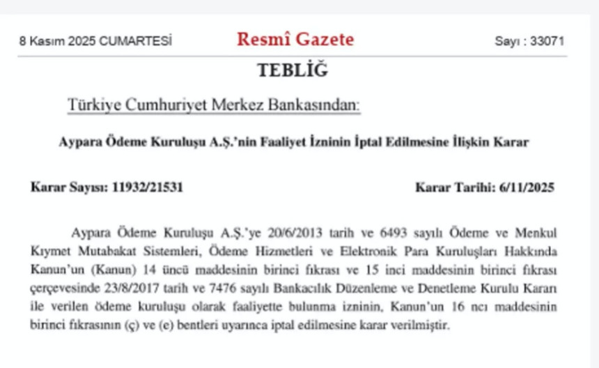 Kara para aklama suçlarına bulaşmışlardı! Merkez Bankası Pay Fix, İninal ve Aypara'nın lisansları iptal etti - Resim : 3