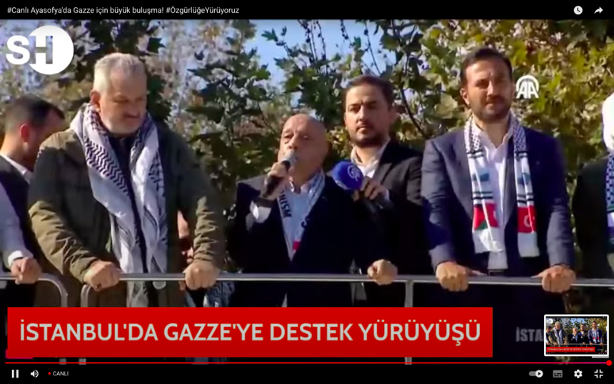 Gazze için tek yürek! Binlerce İstanbullu, Ayasofya Camii'den Eminönü Meydanı'na yürüdü - Resim : 2