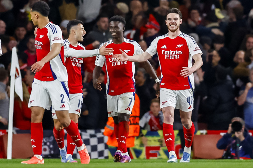 Declan Rice Real Madrid'i topa tuttu, Arsenal yarı final kapısını araladı