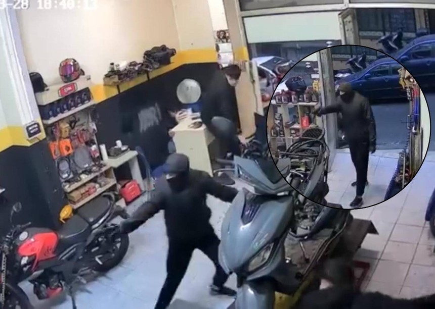 Piyalepaşa'da motosiklet tamirhanesine baskın yapan maskeli 2 saldırgan kurşun yağdırdı - Resim : 2