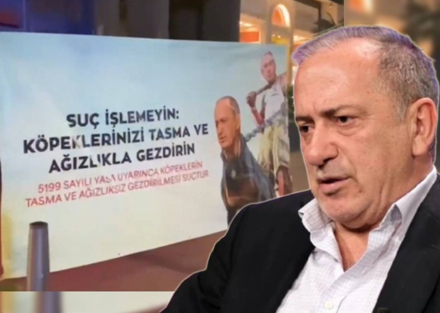 Fatih Altaylı'ya evinin önünde pankartlı tehdit! "İt sürüsü" hakareti başına bela oldu