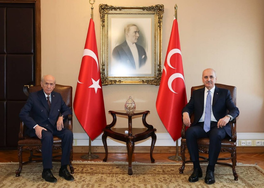 TBMM Başkanı Numan Kurtulmuş'tan MHP lideri Devlet Bahçeli'ye ziyaret: Gündemde "komisyon" var - Resim : 2