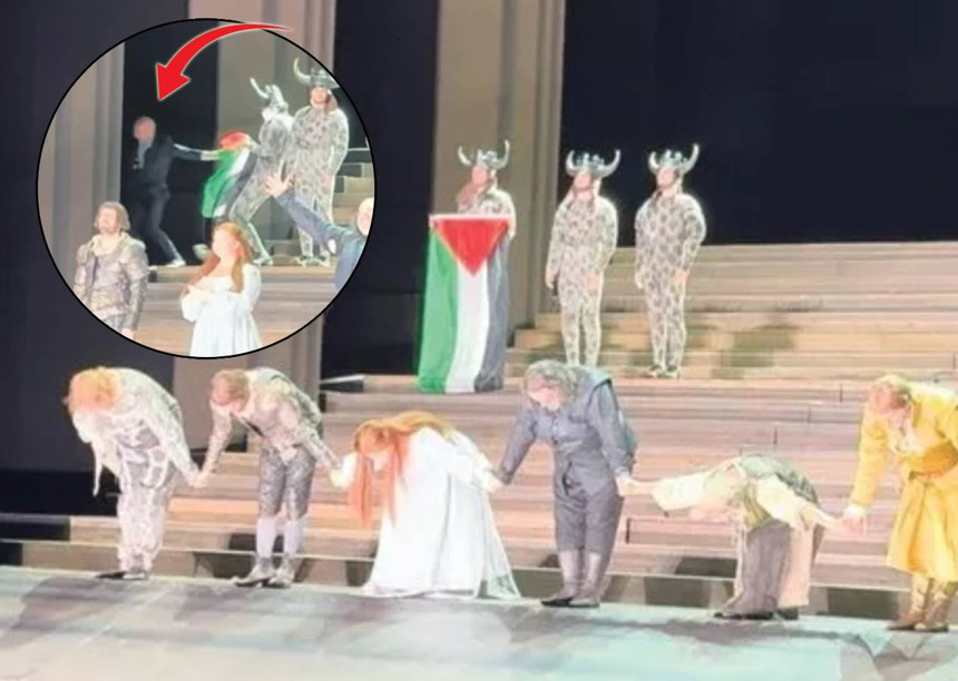 Londra Kraliyet Operası'nda sanatçının Filistin eylemine tahammül edemediler