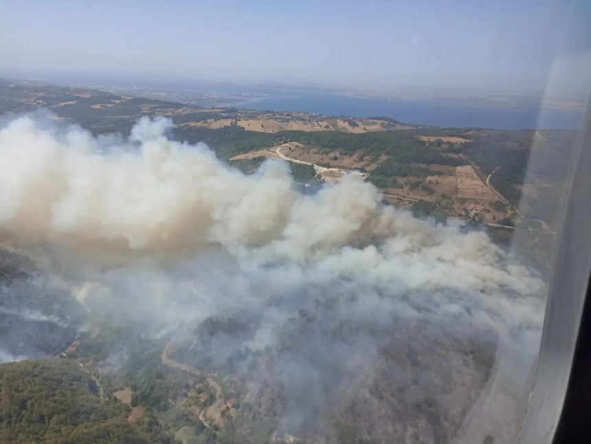 Kocaeli'de orman yangını: Alevler köylere doğru ilerliyor!