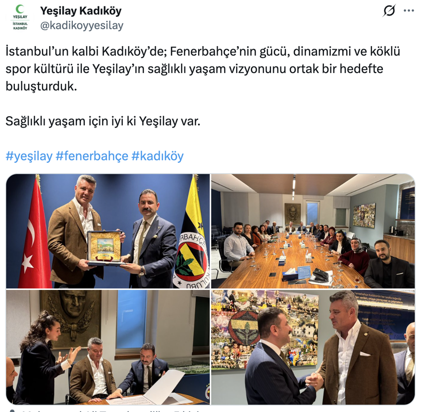 Yeşilay Kadıköy Şube Başkanı Muhammed Ali Temel, uyuşturucu testi pozitif çıkan ve denetimli serbestlikle bırakılan Fenerbahçe Başkanı Sadettin Saran'ı ziyaret etti. Ziyarette işbirliği görüşüldü. - Resim : 3