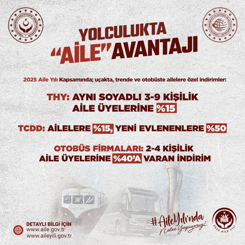 Aile yılında yolculuklar daha avantajlı! Seyahatte %15’ten %50’ye varan indirim