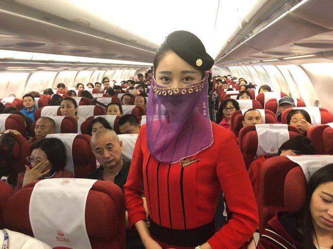 Hosteslerden Türkiye uçuşunda peçeli dans! - Sayfa 8