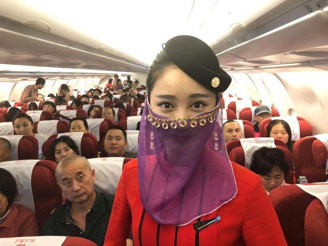 Hosteslerden Türkiye uçuşunda peçeli dans! - Sayfa 5