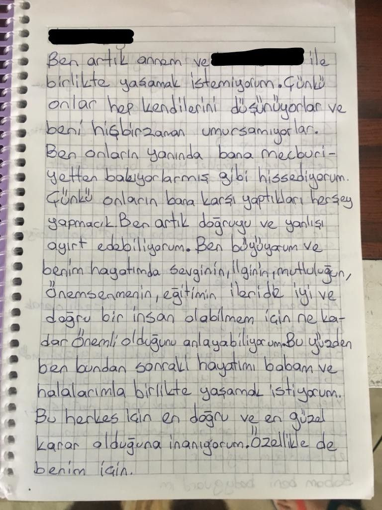 Babasıyla yaşamak istediğini hakime mektupla anlattı! - Sayfa 8