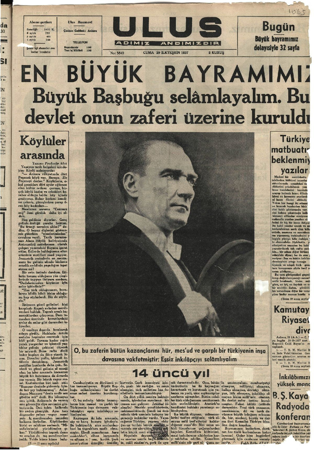 Tarihte Cumhuriyet Bayramı manşetleri! - Sayfa 20