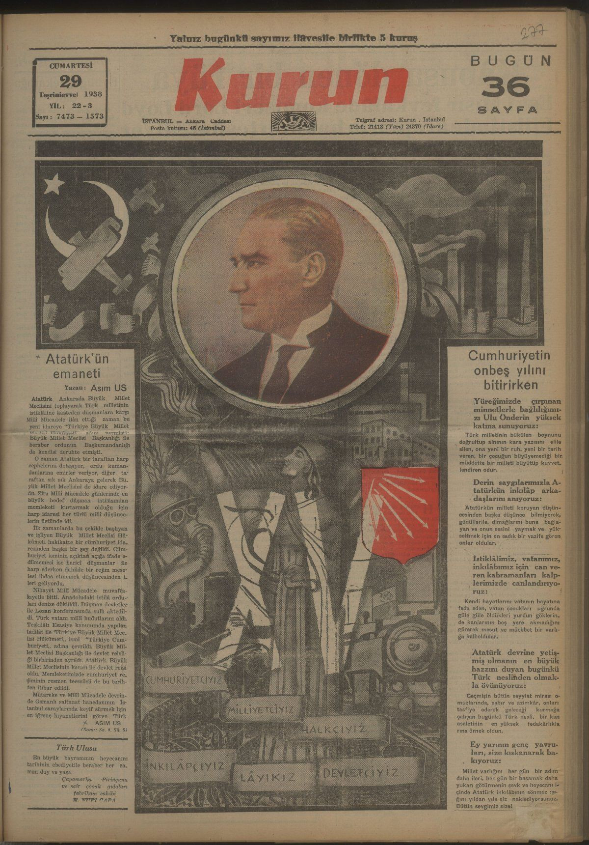 Tarihte Cumhuriyet Bayramı manşetleri! - Sayfa 22