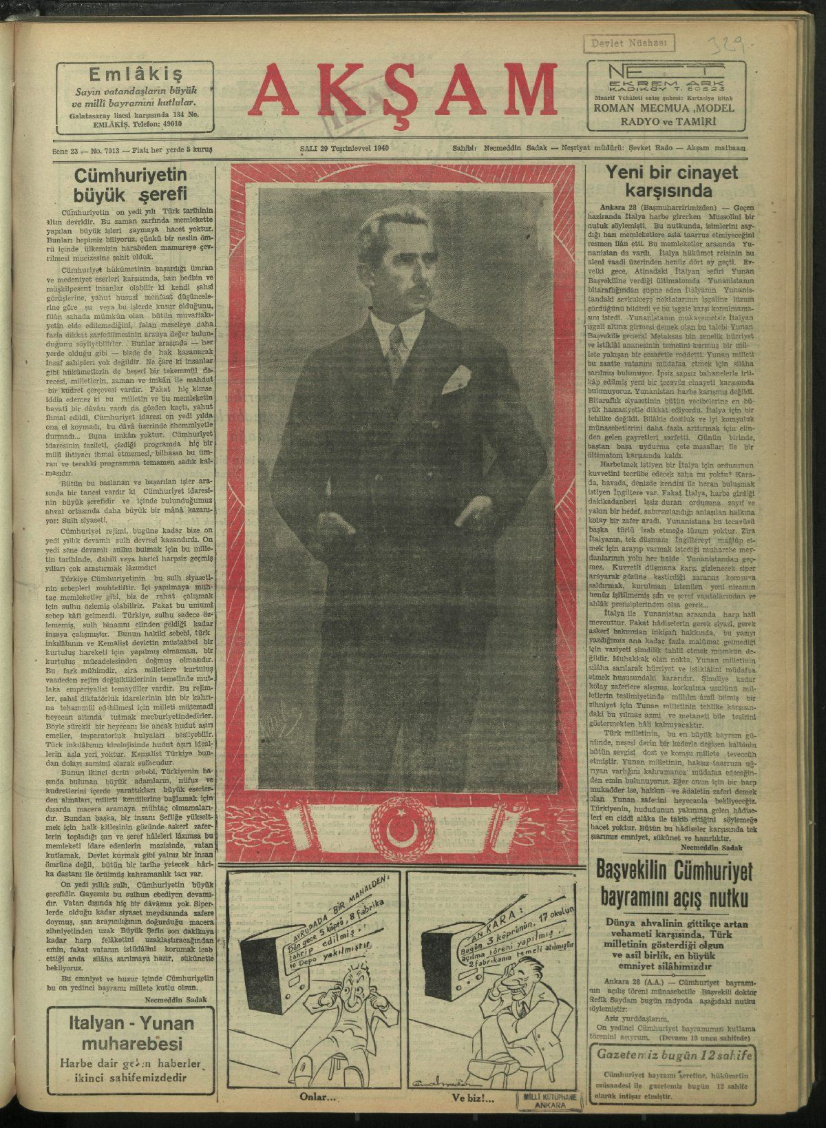 Tarihte Cumhuriyet Bayramı manşetleri! - Sayfa 27