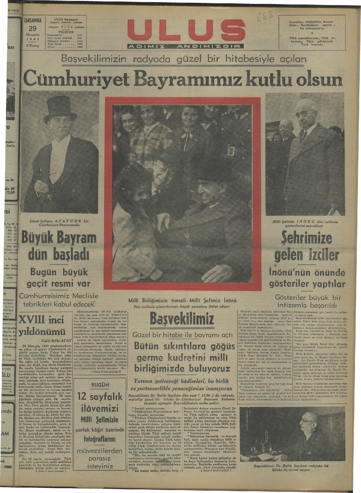 Tarihte Cumhuriyet Bayramı manşetleri! - Sayfa 31