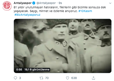 Süper Lig ekipleri Atatürk'ü andı! - Sayfa 16