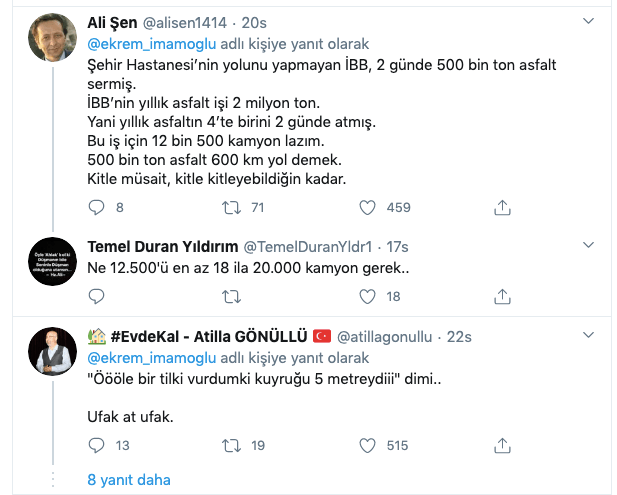 İmamoğlu "2 günde 500 bin ton asfalt döktük" dedi! Sosyal medyadan tepki yağdı... - Sayfa 12