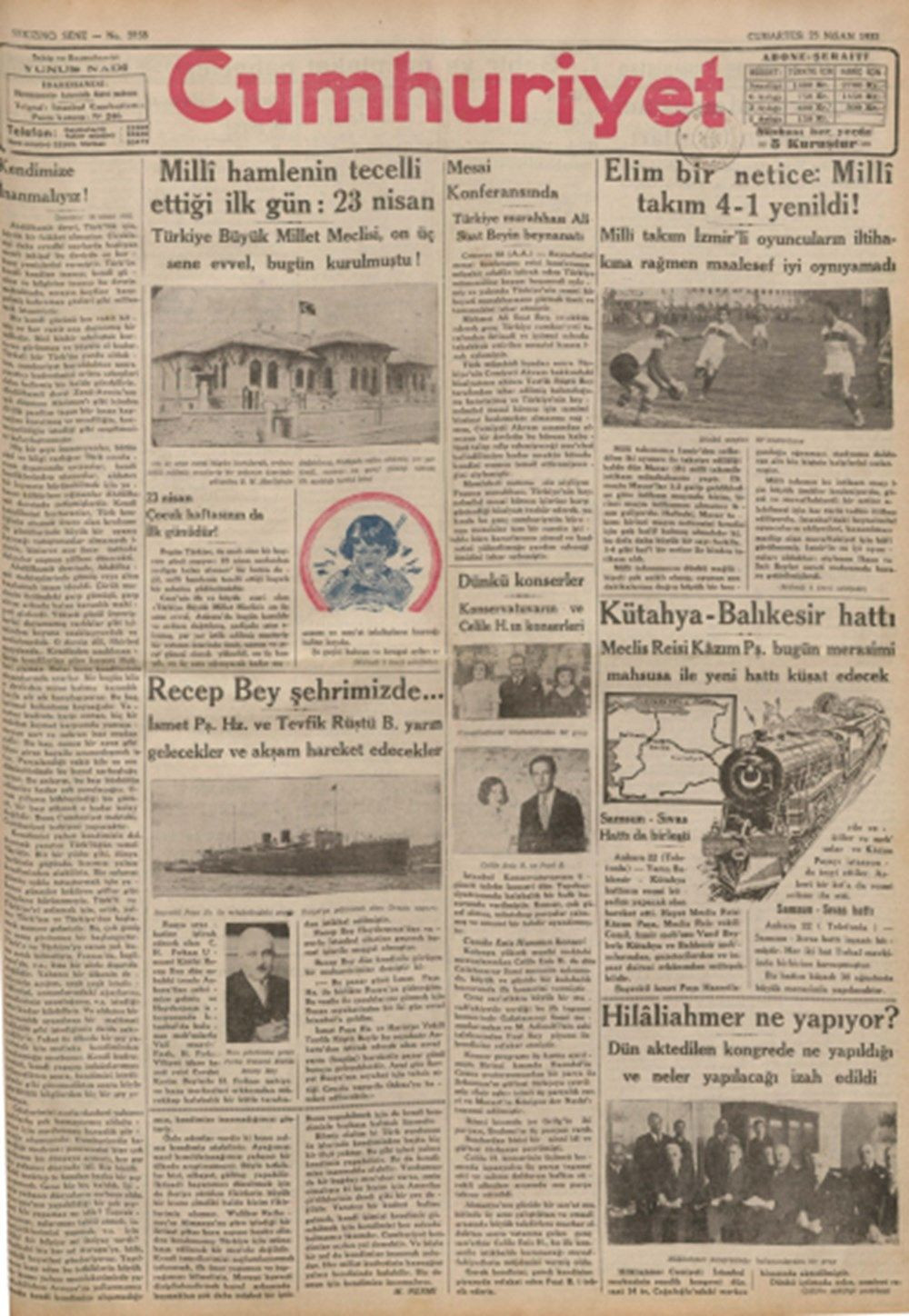 Tarihte 23 Nisan gazete manşetleri - Sayfa 9