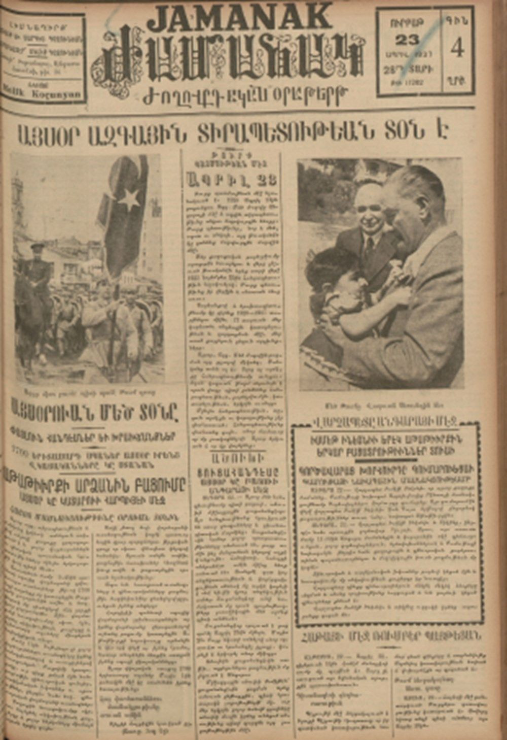 Tarihte 23 Nisan gazete manşetleri - Sayfa 16