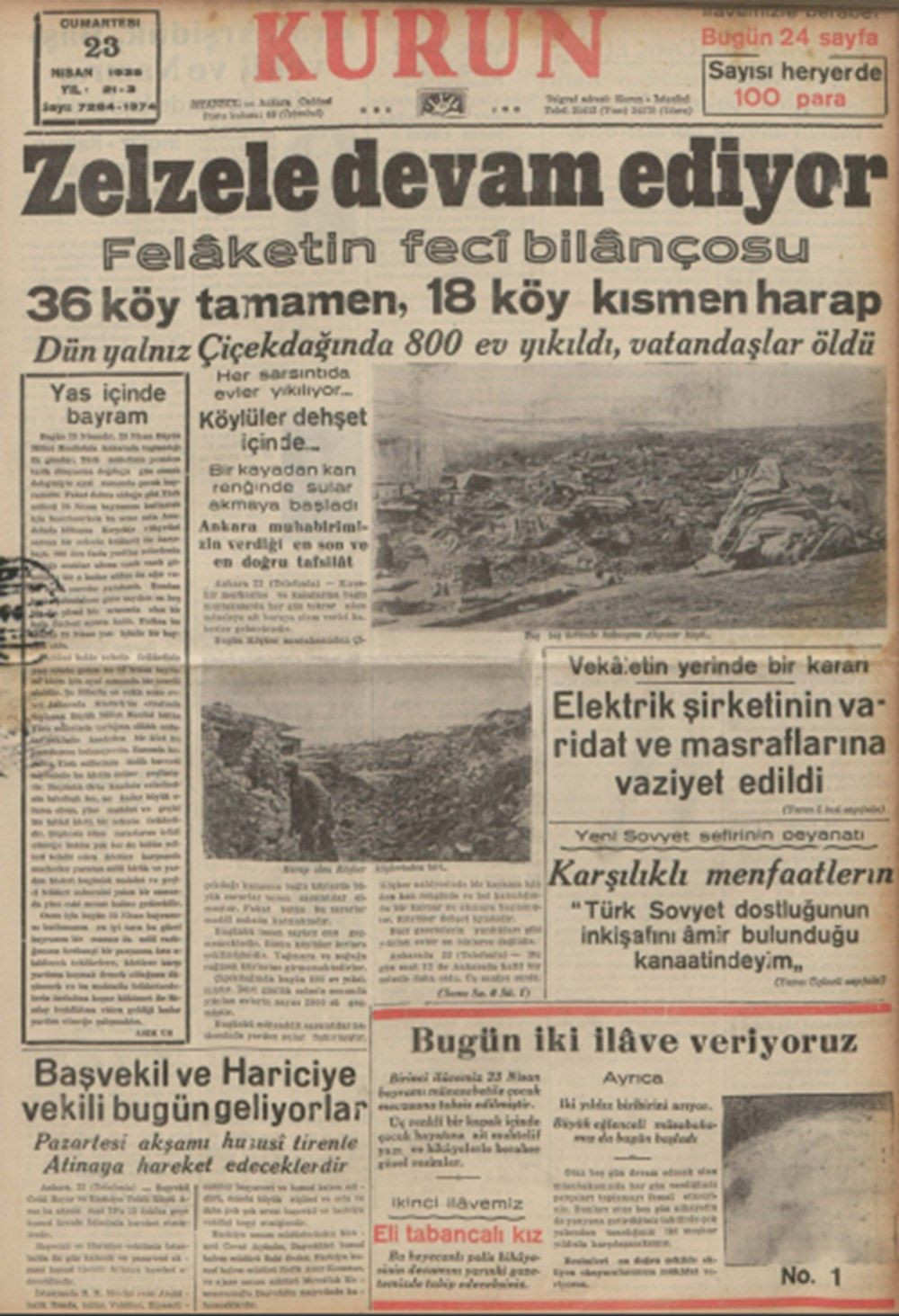 Tarihte 23 Nisan gazete manşetleri - Sayfa 18