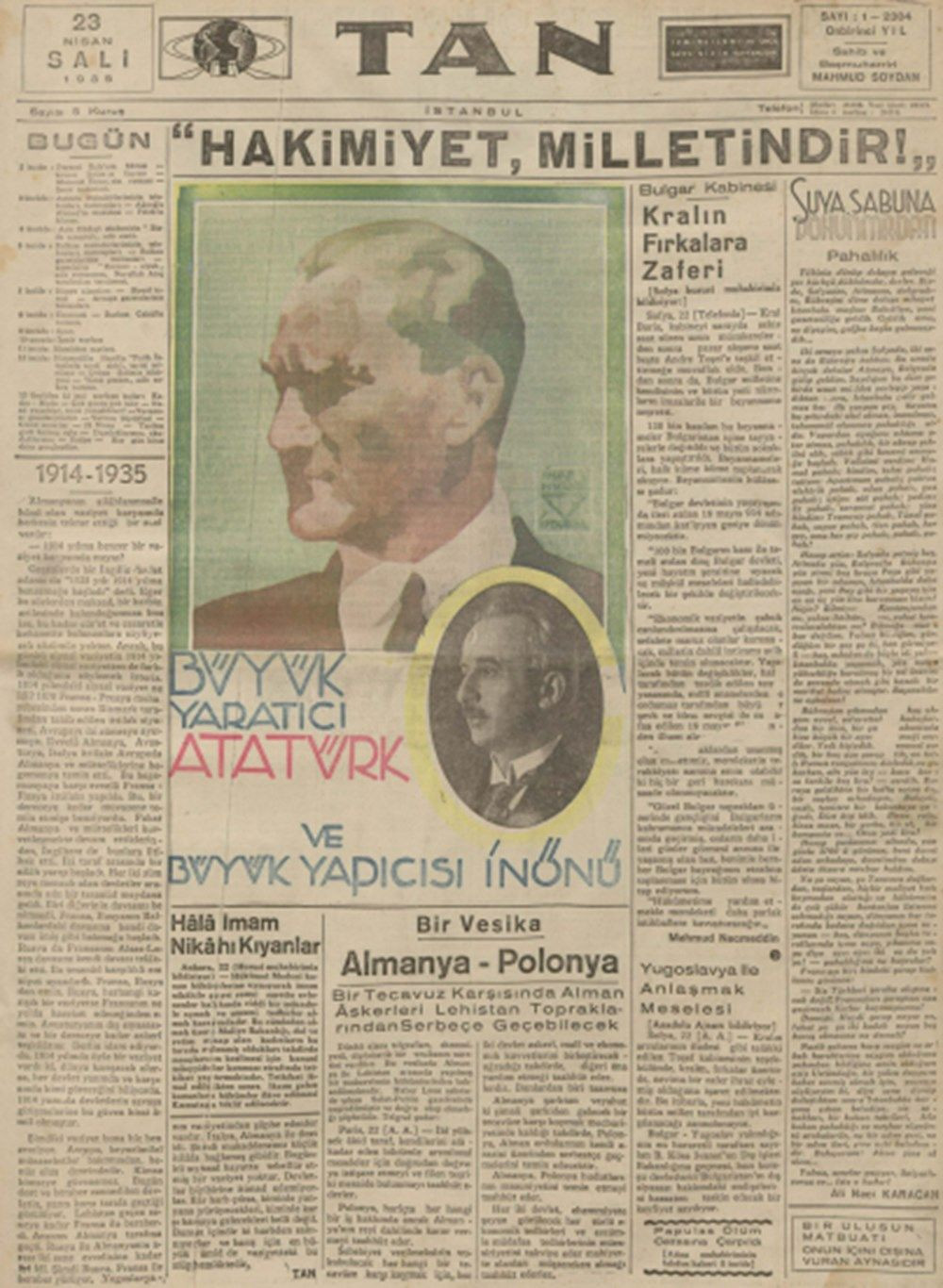 Tarihte 23 Nisan gazete manşetleri - Sayfa 26