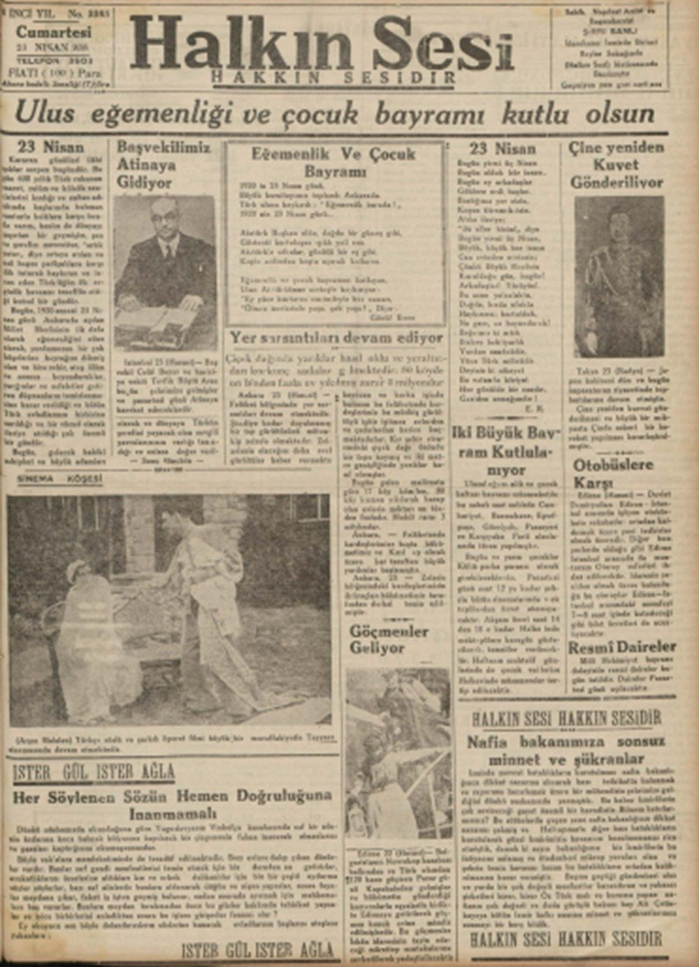 Tarihte 23 Nisan gazete manşetleri - Sayfa 14