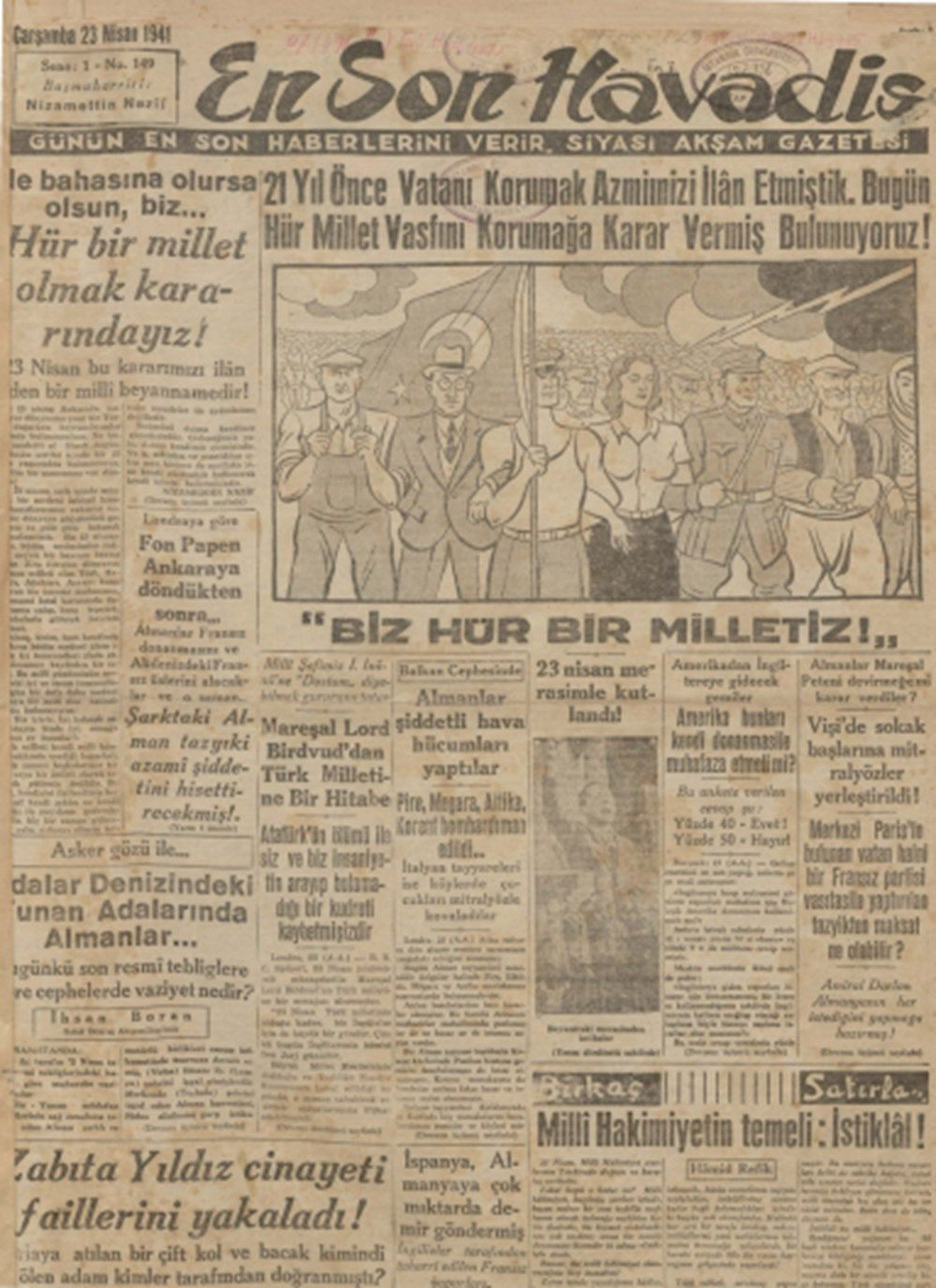 Tarihte 23 Nisan gazete manşetleri - Sayfa 13