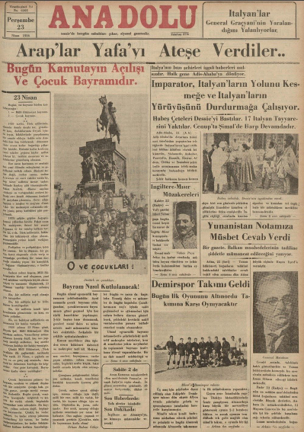 Tarihte 23 Nisan gazete manşetleri - Sayfa 6