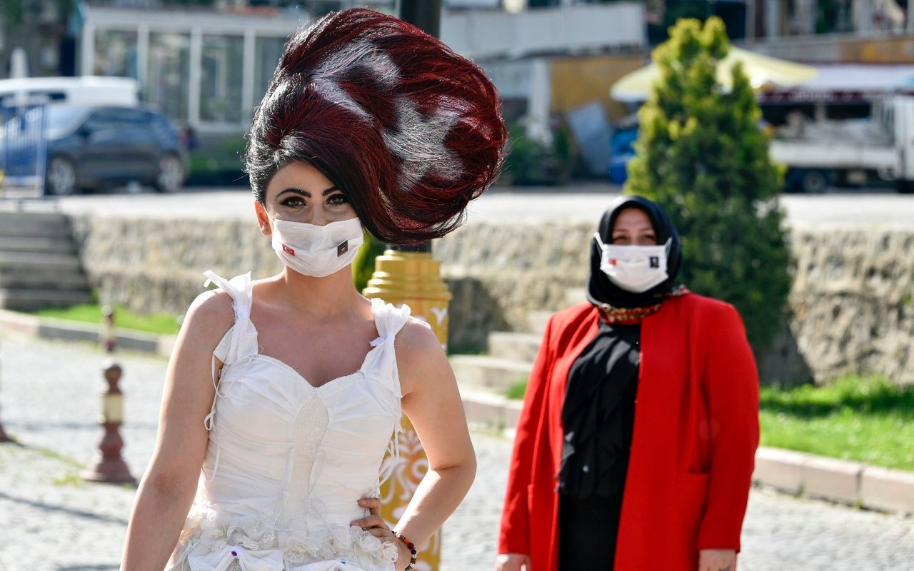 Koronaya karşı 'maskeli gelinlik' üretildi - Sayfa 10