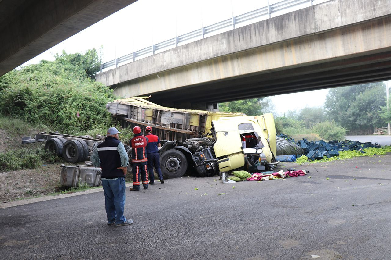 Anadolu Otoyolu'nda biber yüklü TIR köprüden düştü: 2 yaralı - Sayfa 11