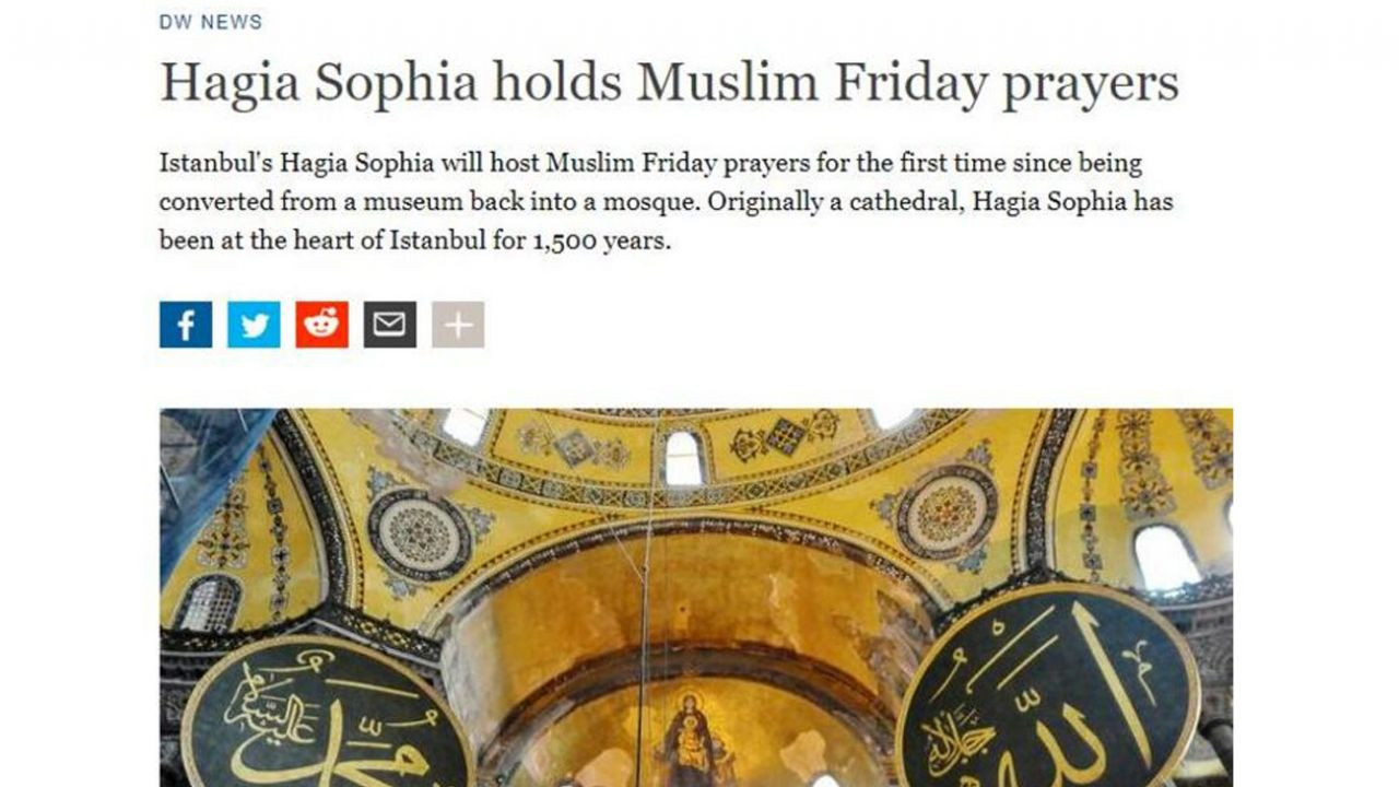 Ayasofya'da kılınan ilk Cuma namazı dünya basınında da manşetlerde - Sayfa 9