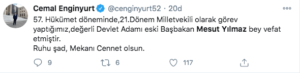 Siyasilerden Mesut Yılmaz mesajları - Sayfa 19