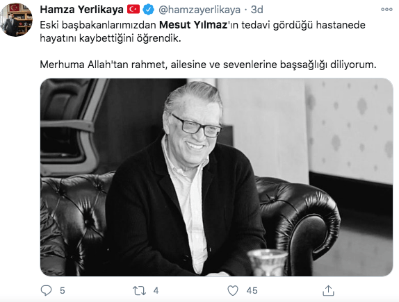 Siyasilerden Mesut Yılmaz mesajları - Sayfa 22