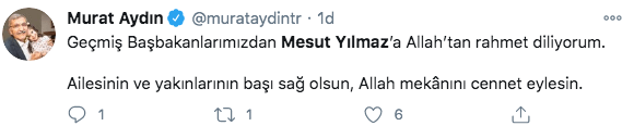 Siyasilerden Mesut Yılmaz mesajları - Sayfa 14