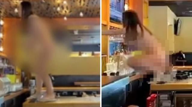 Dünya bu skandalı konuşuyor! Soyunan kadın barı birbirine kattı... - Sayfa 1