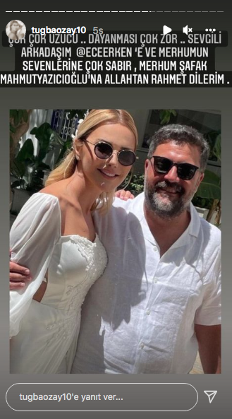 Ünlü isimlerden Ece Erken' başsağlığı mesajları... Eşi Şafak Mahmutyazıcıoğlu'nun vefatı sevenlerini yasa boğdu - Sayfa 9