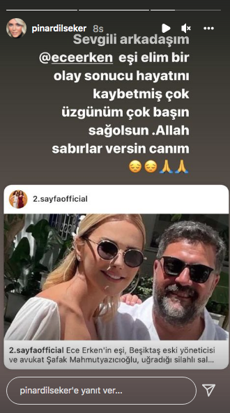 Ünlü isimlerden Ece Erken' başsağlığı mesajları... Eşi Şafak Mahmutyazıcıoğlu'nun vefatı sevenlerini yasa boğdu - Sayfa 19