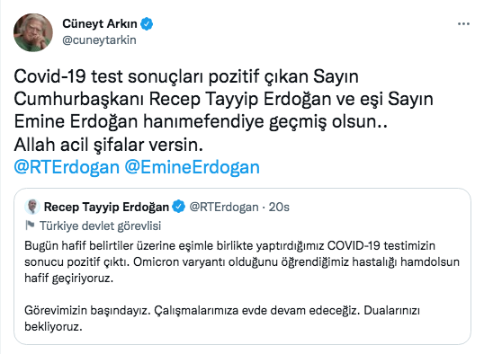 Cumhurbaşkanı Erdoğan ve eşi Emine Erdoğan'a sanat camiasının ünlü isimlerinden 'geçmiş olsun' mesajları yağdı - Sayfa 8