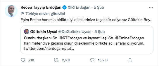 Erdoğan'a gönderilen tüm geçmiş olsun mesajları ve verdiği yanıtlar! - Sayfa 14
