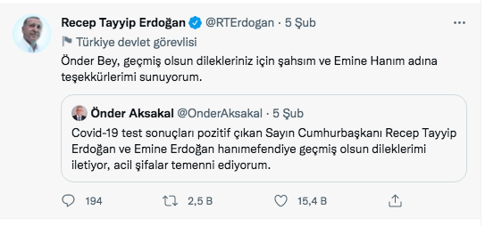Erdoğan'a gönderilen tüm geçmiş olsun mesajları ve verdiği yanıtlar! - Sayfa 11