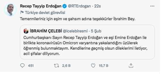 Erdoğan'a gönderilen tüm geçmiş olsun mesajları ve verdiği yanıtlar! - Sayfa 23