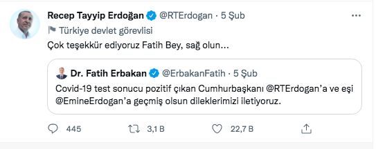 Erdoğan'a gönderilen tüm geçmiş olsun mesajları ve verdiği yanıtlar! - Sayfa 12