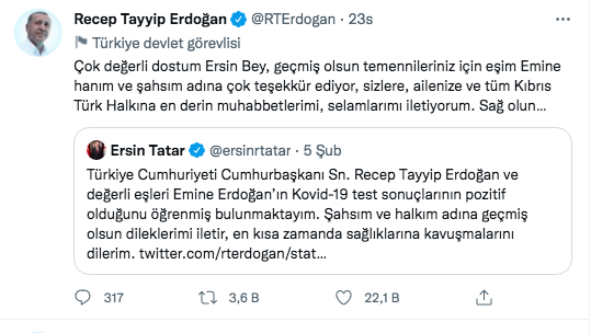 Erdoğan'a gönderilen tüm geçmiş olsun mesajları ve verdiği yanıtlar! - Sayfa 18