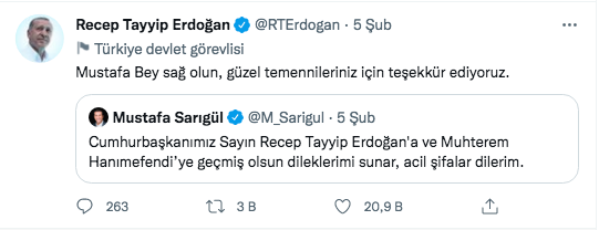 Erdoğan'a gönderilen tüm geçmiş olsun mesajları ve verdiği yanıtlar! - Sayfa 10