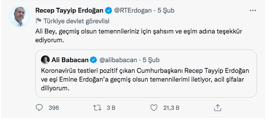 Erdoğan'a gönderilen tüm geçmiş olsun mesajları ve verdiği yanıtlar! - Sayfa 6