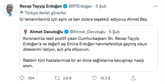 Erdoğan'a gönderilen tüm geçmiş olsun mesajları ve verdiği yanıtlar! - Sayfa 8