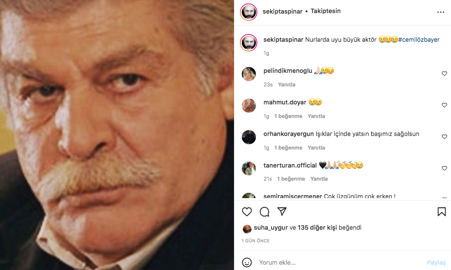 Üzüntülerini bu sözlerle dile getirdiler... Sanat camiasının ünlü isimlerinden Cemil Özbayer paylaşımları - Sayfa 8