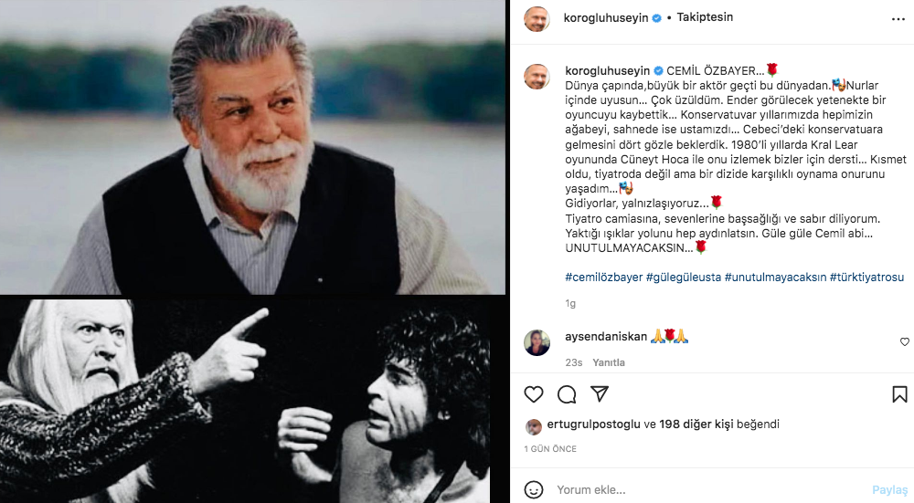 Üzüntülerini bu sözlerle dile getirdiler... Sanat camiasının ünlü isimlerinden Cemil Özbayer paylaşımları - Sayfa 7