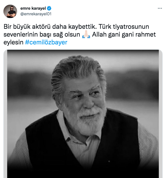 Üzüntülerini bu sözlerle dile getirdiler... Sanat camiasının ünlü isimlerinden Cemil Özbayer paylaşımları - Sayfa 5